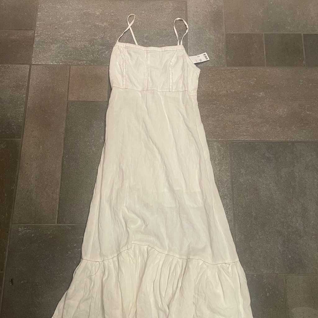 Uo Bradley Ivory White Midi Dress Urban Outfitters New